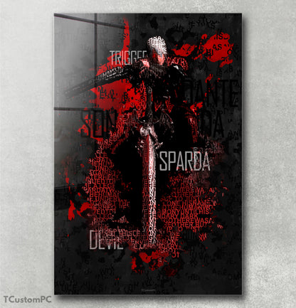 Cuadro Devil May Cry 1 Dante typo Artwork