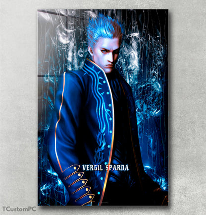 Pintura de retrato de Vergil em Devil May Cry 3