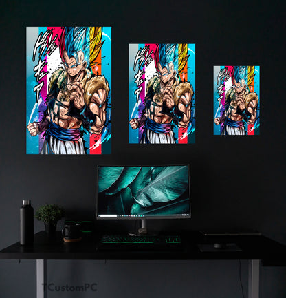 Wall Art Dragon Ball, Gogeta all Forms