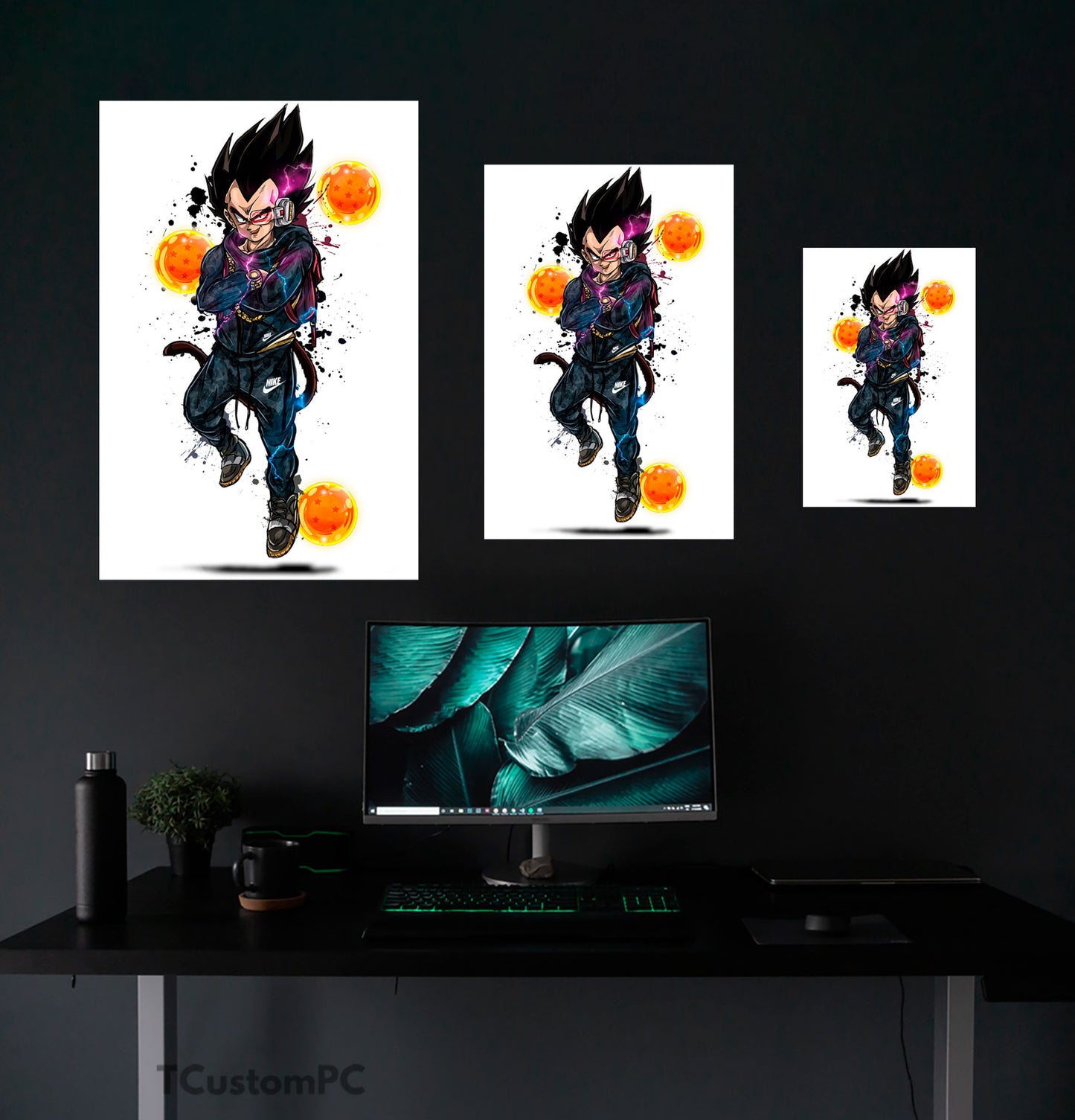 Wall Art Dragon Ball, Vegeta Nike Tech