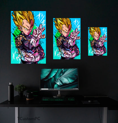 Dragon Ball, pintura de Vegeta SS