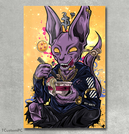 Pintura Dragon Ball, Beerus X Off White