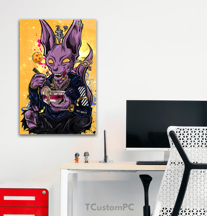 Dragon Ball, pintura de Beerus X Off White