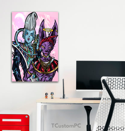 Dragon Ball, pintura de Beerus X Whis