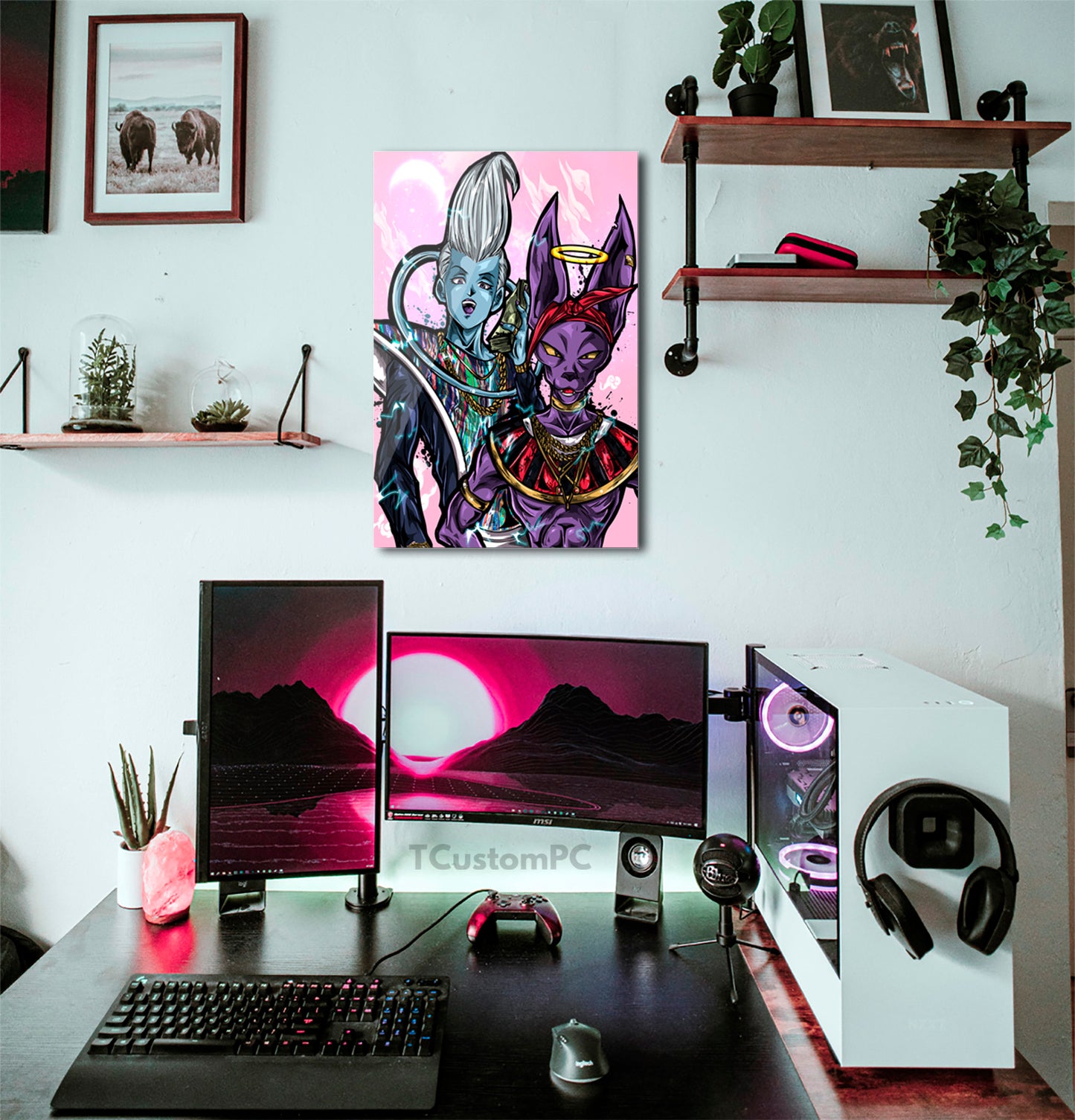 Wall Art Dragon Ball, Beerus X Whis