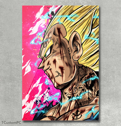 Dragon Ball painting, Majin Vegeta