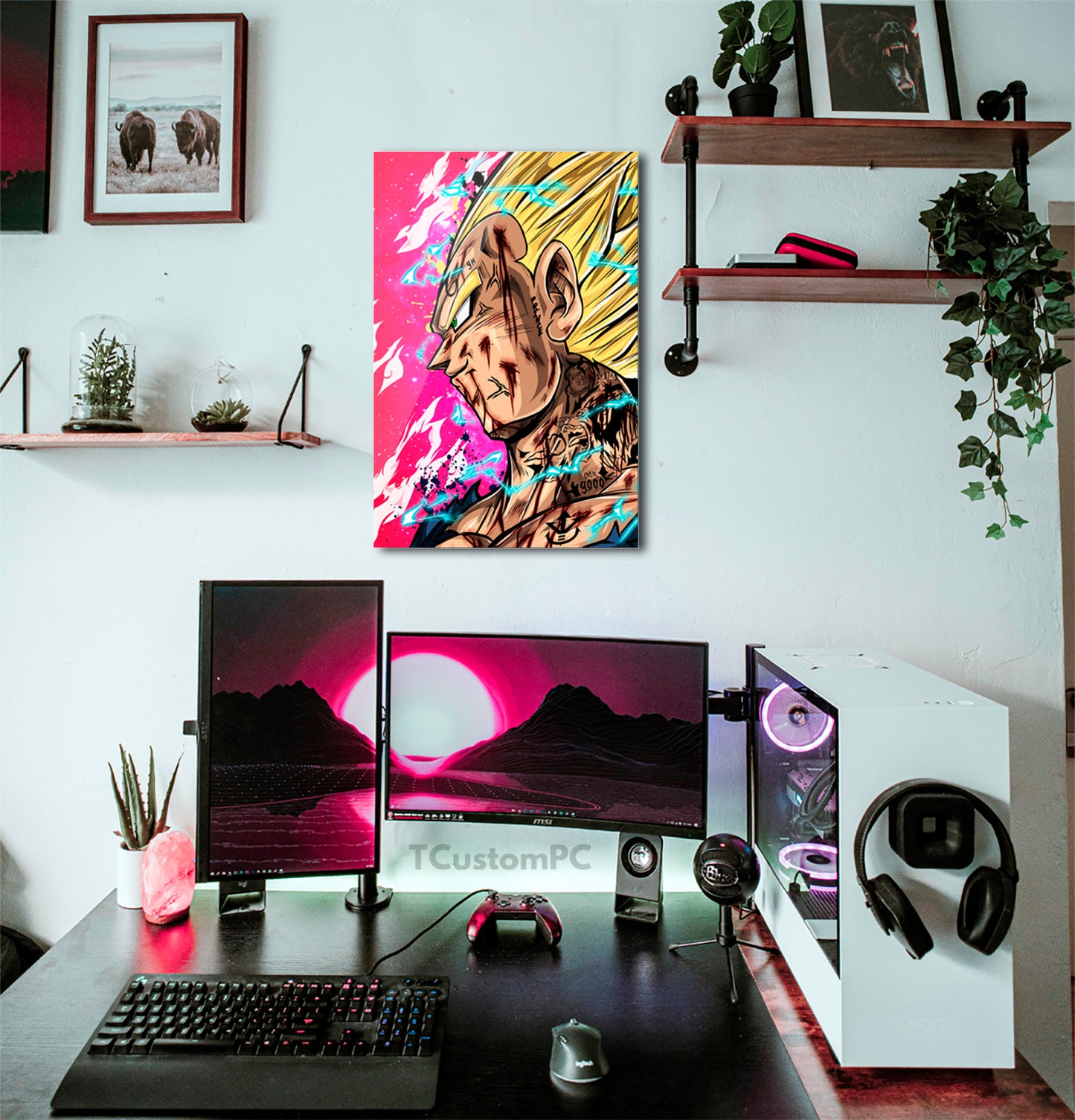 Wall Art Dragon Ball, Majin Vegeta