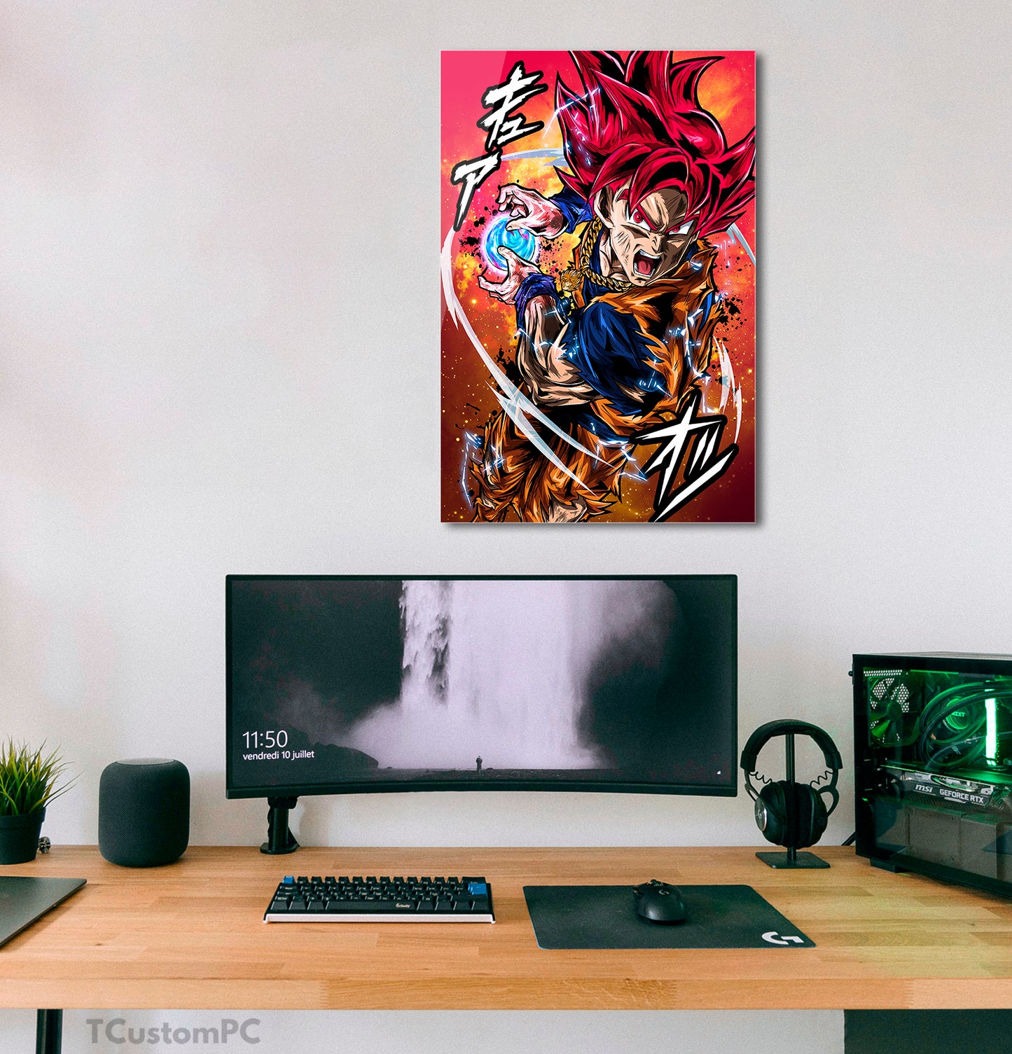 Wall Art Dragon Ball, SSJ Red God