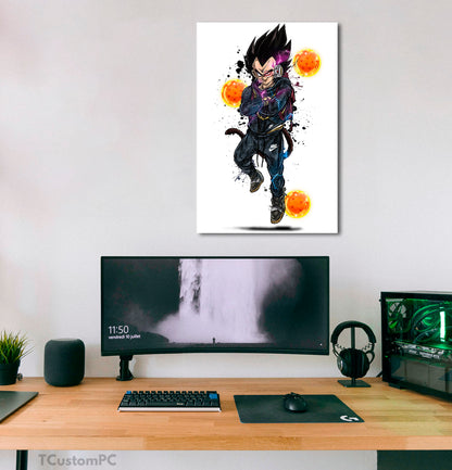 Wall Art Dragon Ball, Vegeta Nike Tech