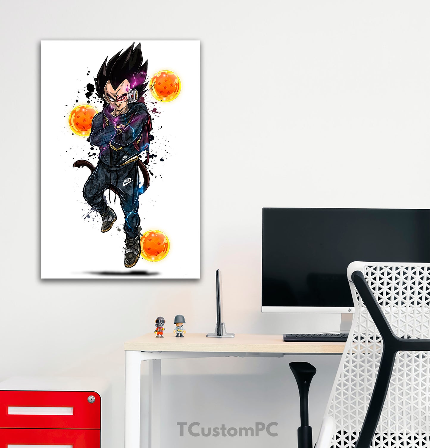 Wall Art Dragon Ball, Vegeta Nike Tech