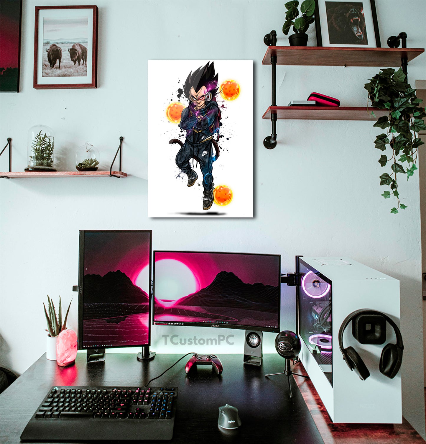 Wall Art Dragon Ball, Vegeta Nike Tech