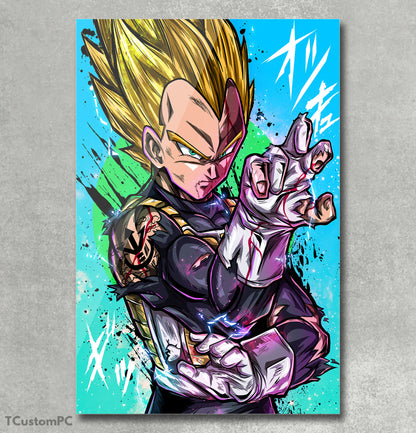 Dragon Ball, pintura de Vegeta SS