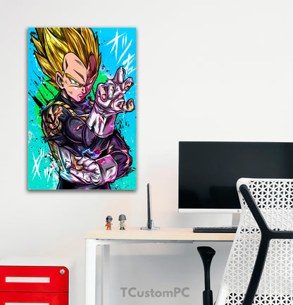 Dragon Ball, pintura de Vegeta SS