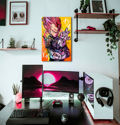 Pintura Dragon Ball, Vegeta SS God Red