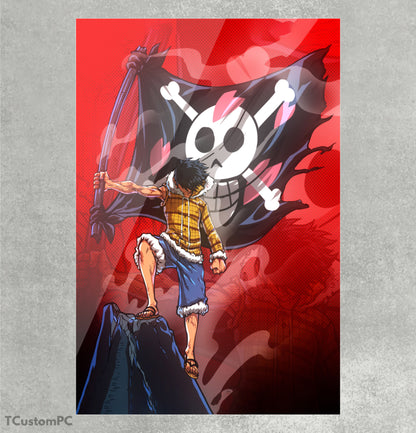 Pintura da bandeira de Drum Luffy