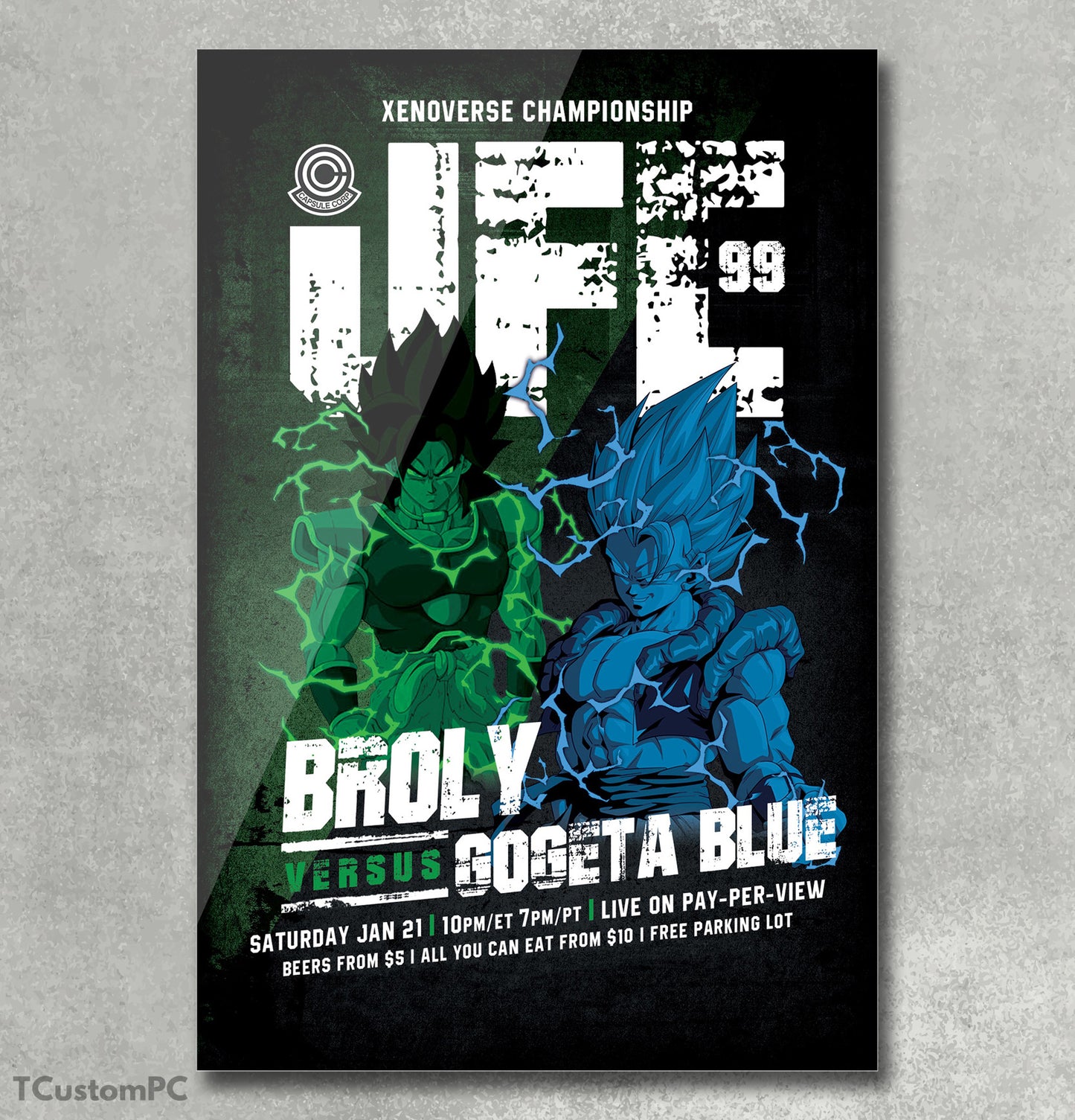 Cuadro Broly vs Gogeta Blue Epic Fight 3