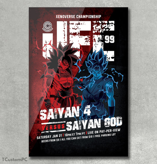 Cuadro Saiyan 4 vs Saiyan God Epic Fight