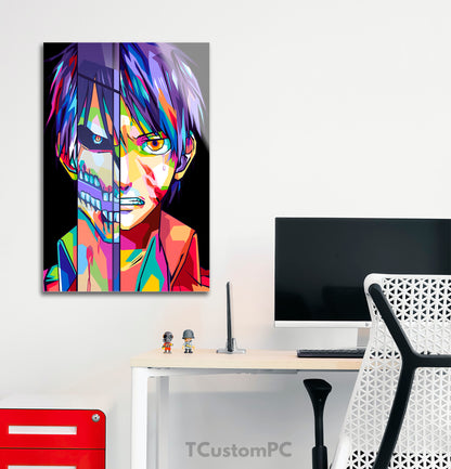 Eren Yeager Attack on Titan Colorfull painting