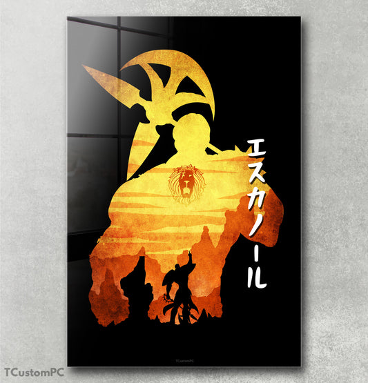 Escanor Minimalist Silhouette painting