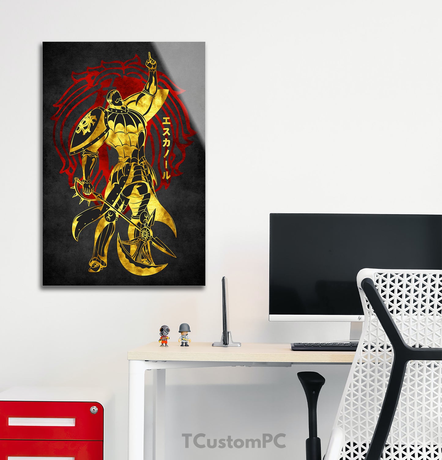 Pintura Escanor Vermelho Dourado