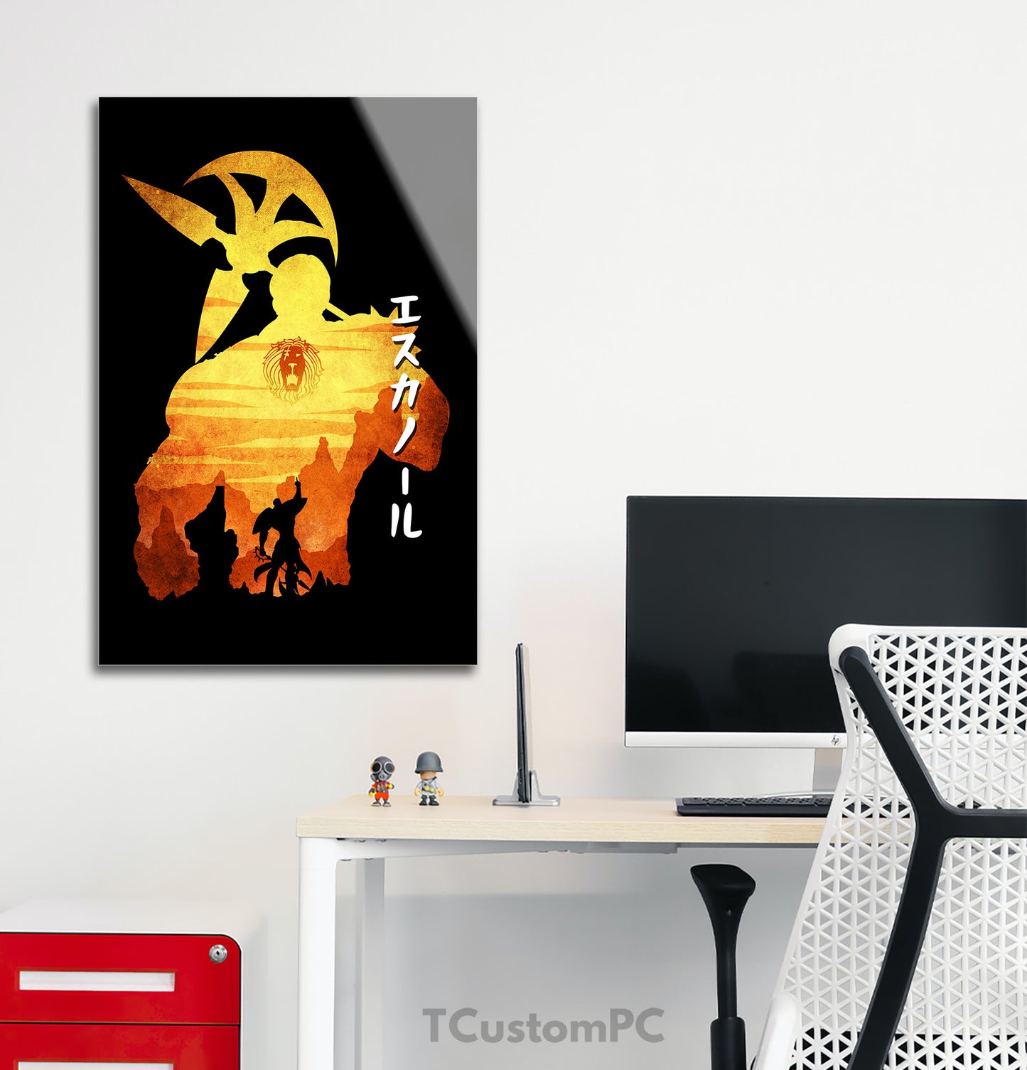 Escanor Minimalist Silhouette painting