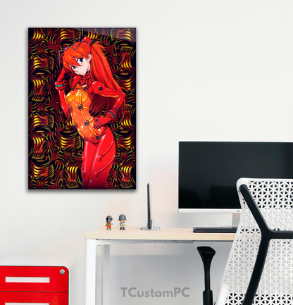 Evangelion asuka pintura vetorial