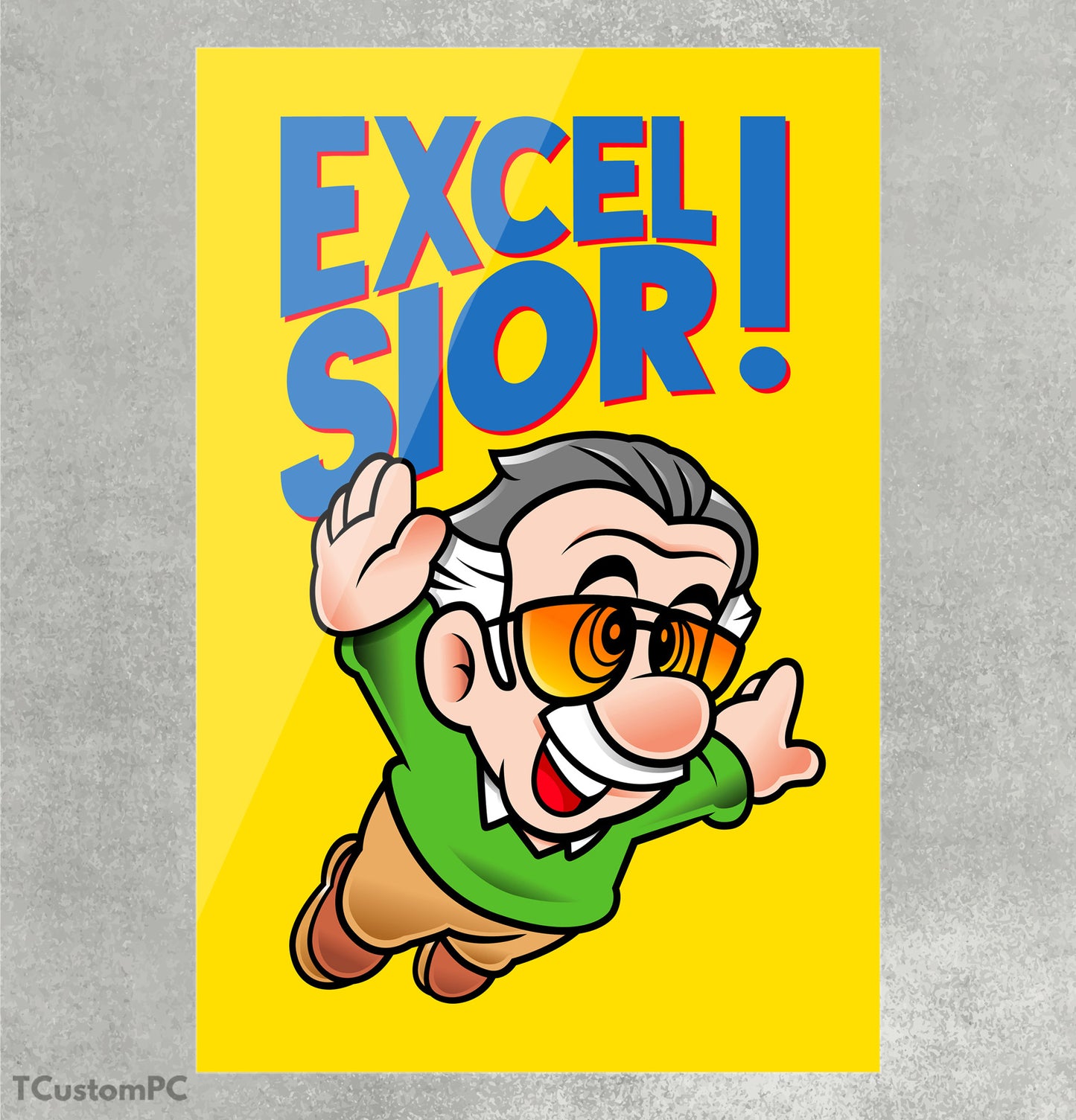 Pintura "Excelsior" de Mario x Stan Lee