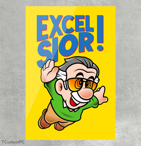 "Excelsior" Mario x Stan lee painting