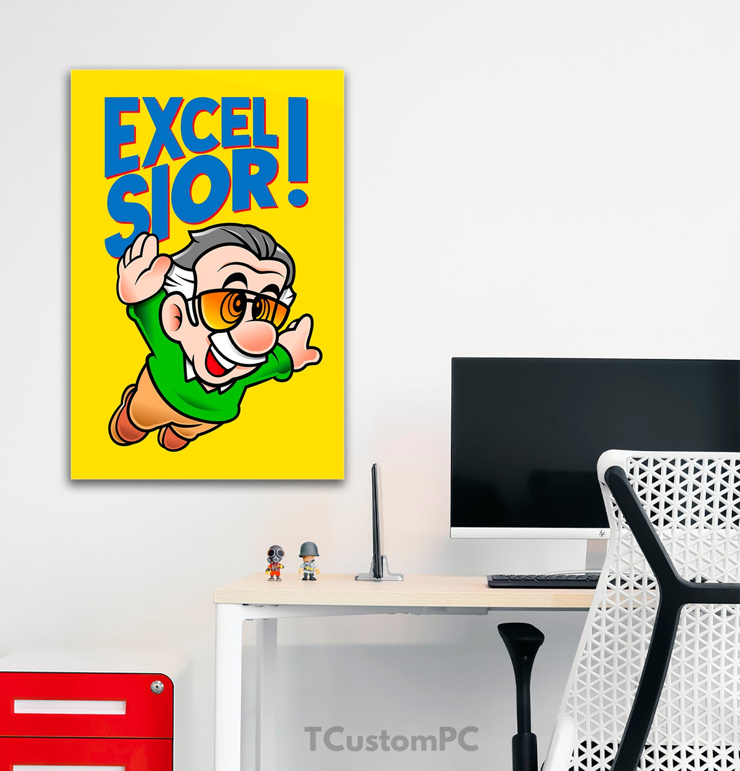 Quadro "Excelsior" Mario x Stan lee