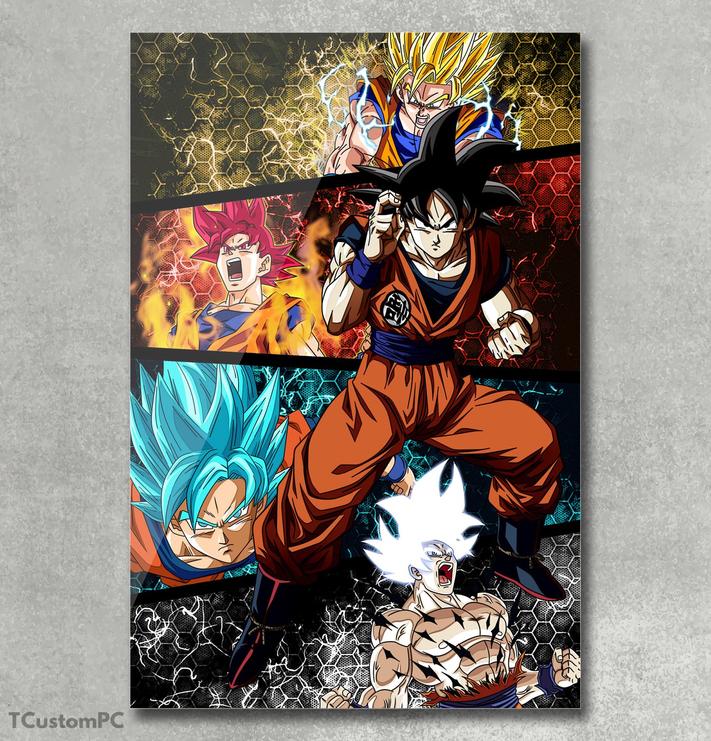 Phase of warriors Dragon Ball painting