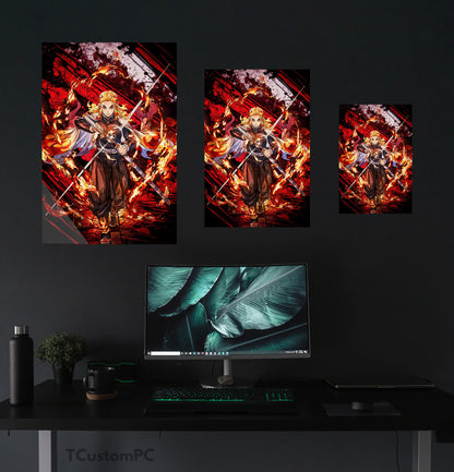 Wall Art Fire slayer Rengoku Kyojuro