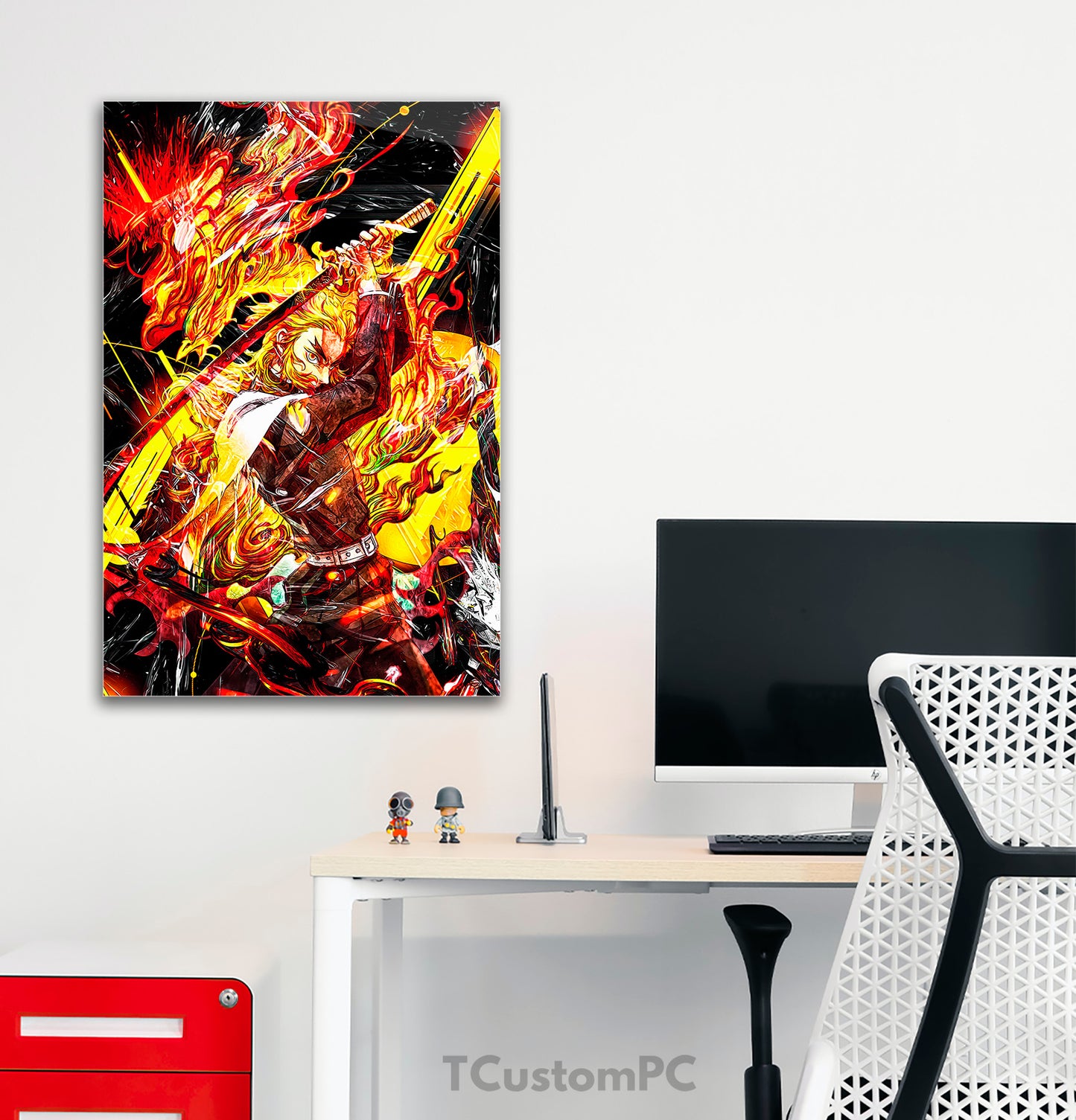 Wall Art Fire Sword Warrior Rengoku Kyojuro