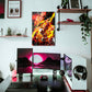Wall Art Fire Sword Warrior Rengoku Kyojuro