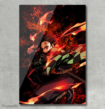 Fire demon slayer painting