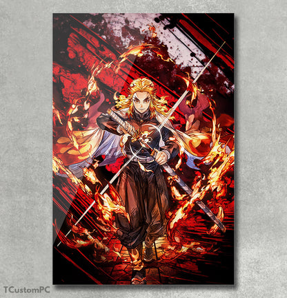 Fire slayer Rengoku Kyojuro painting