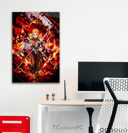 Wall Art Fire slayer Rengoku Kyojuro