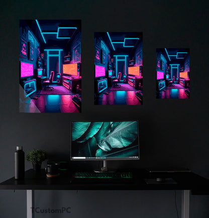 Pintura neon para sala de jogos