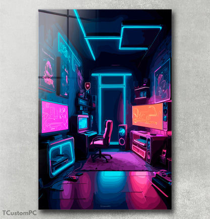 Pintura neon para sala de jogos