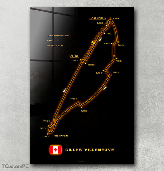 Cuadro Gilles Villeneuve Circuit
