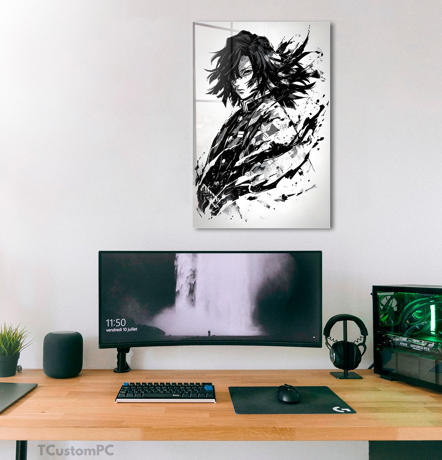 Wall Art Giyu Black Paint