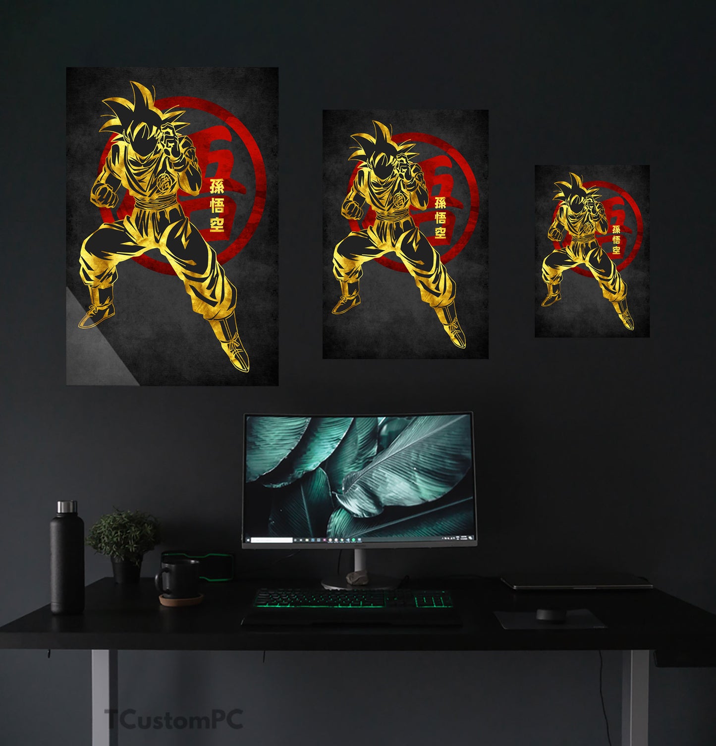 Goku 2 Red Golden painting