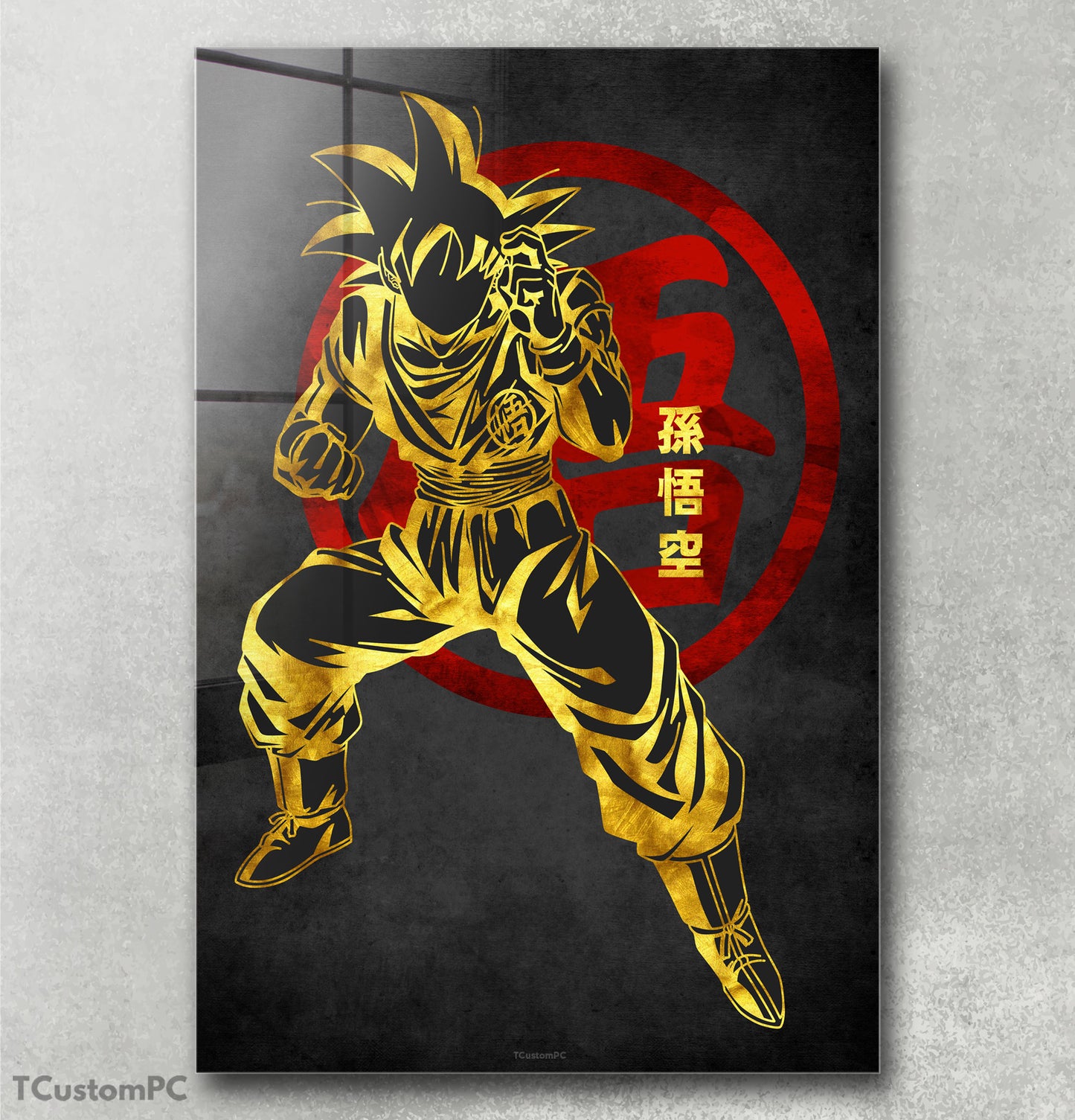 Cuadro Goku 2 Red Golden