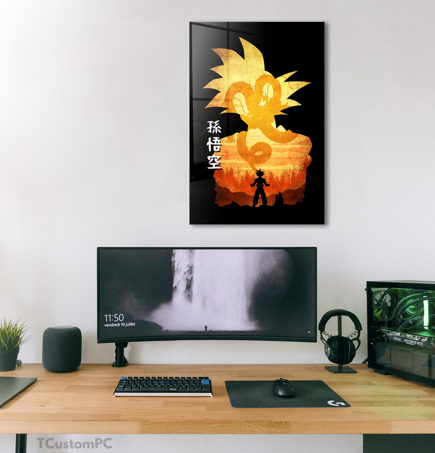 Pintura de silhueta minimalista de Goku 2