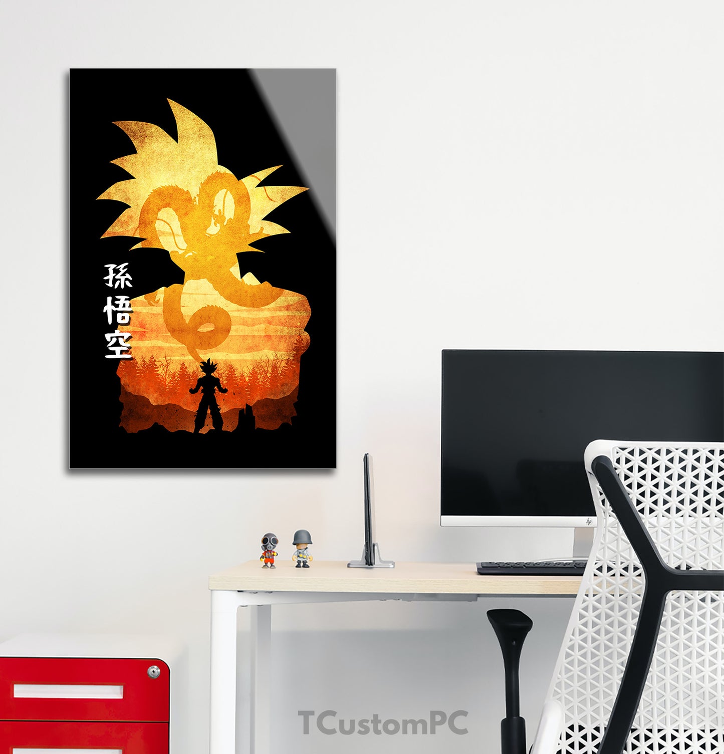 Goku 2 Minimalist Silhouette painting