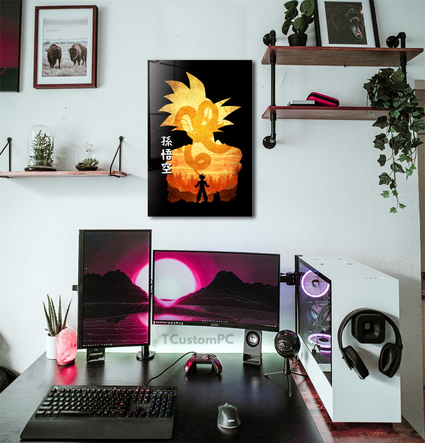 Goku 2 Minimalist Silhouette painting