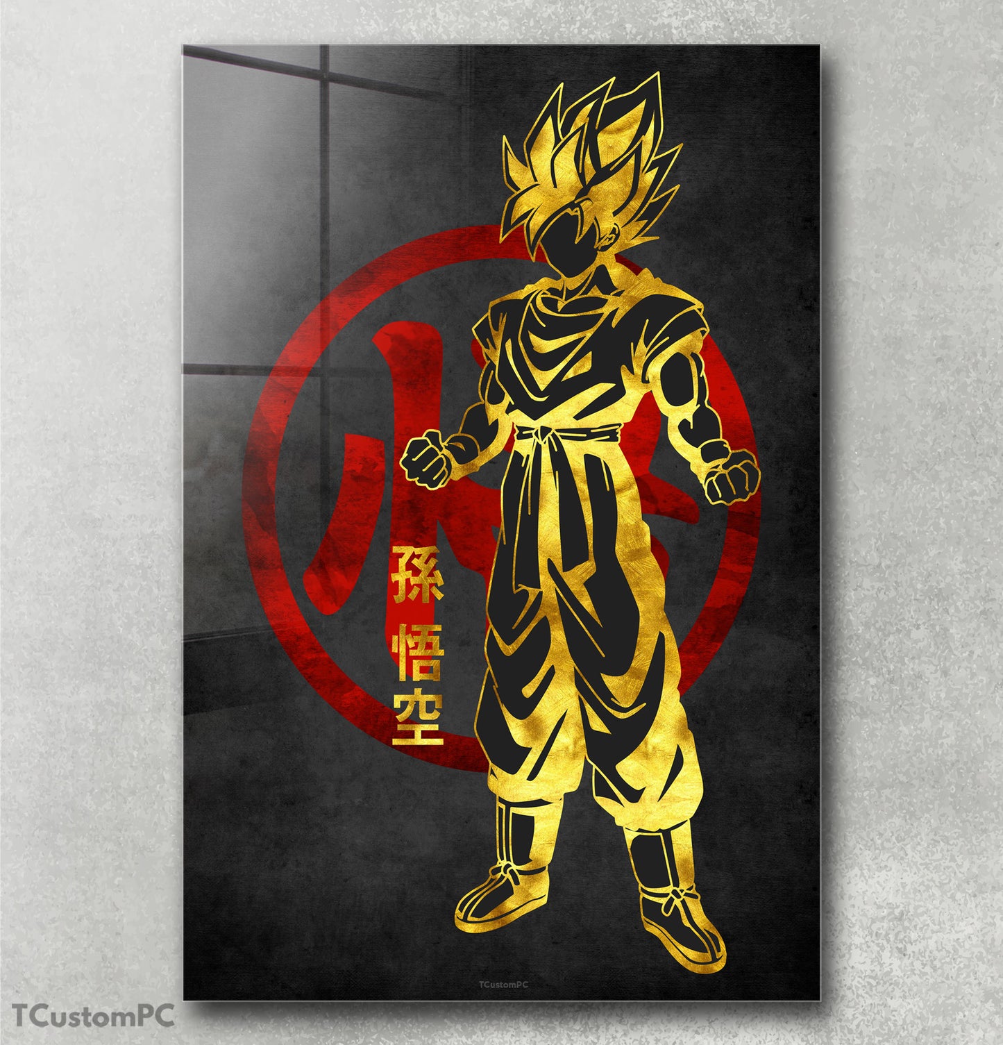 Goku 3 Red Golden painting