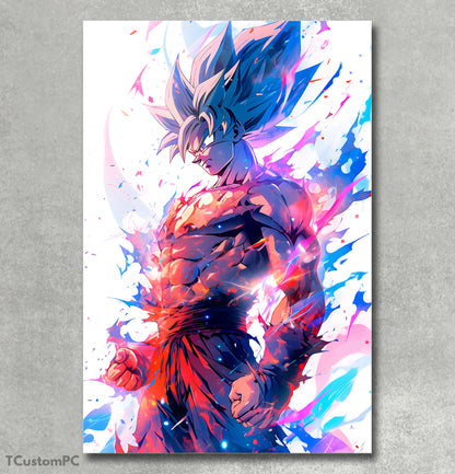 Goku Pintura colorida