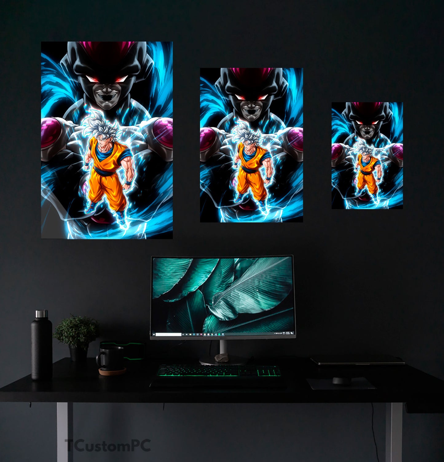 Pintura de Goku e Freeza