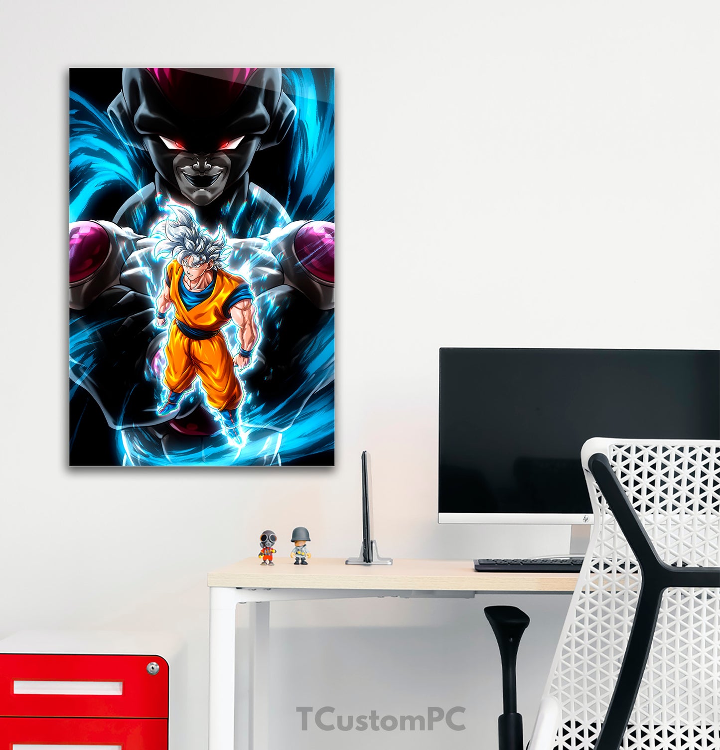 Pintura de Goku e Freeza