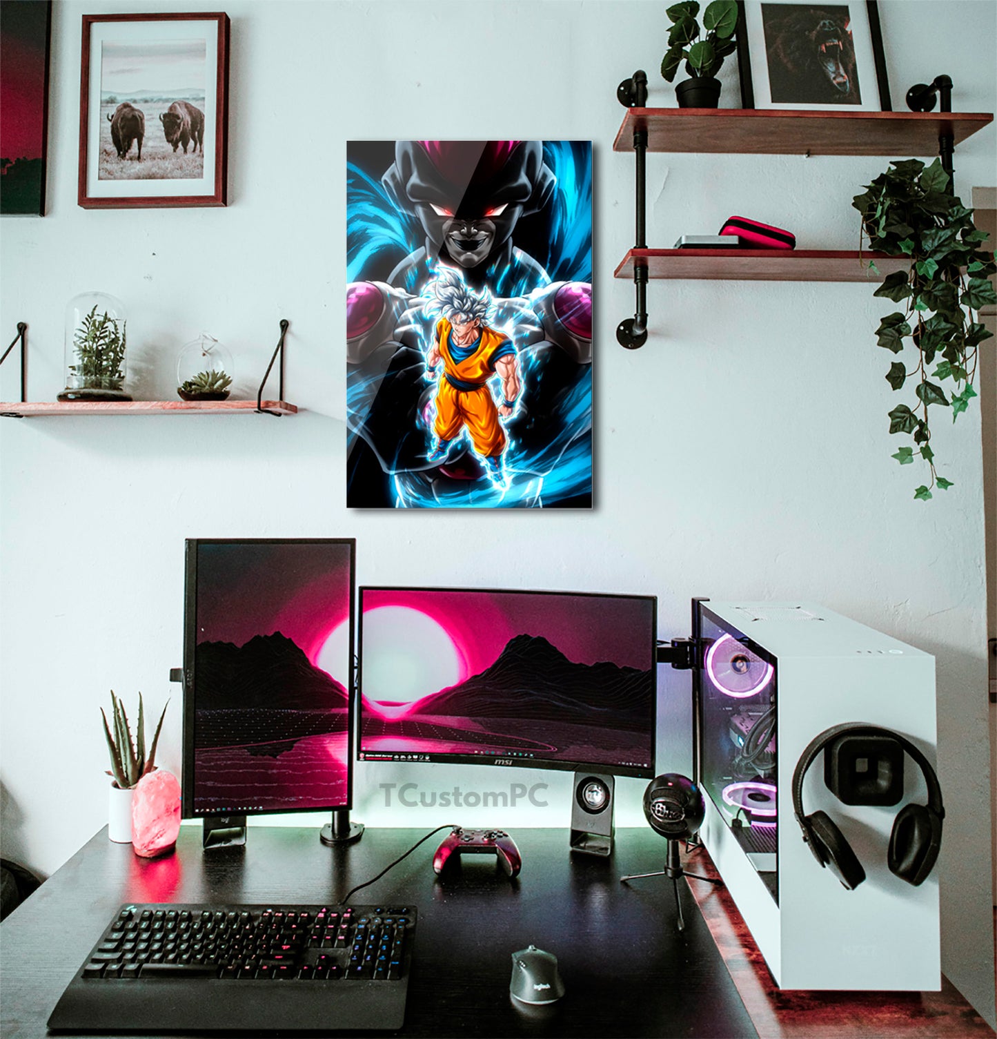 Pintura de Goku e Freeza